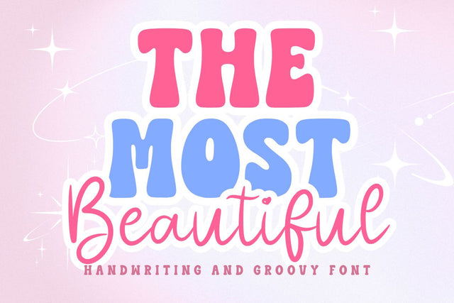The Most Beautiful - Cute Duo Font Font Masyafi Studio 