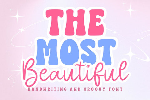 The Most Beautiful - Cute Duo Font Font Masyafi Studio 