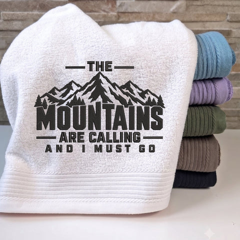 The Mountains Are Calling Embroidery Design – And I Must Go Mountain Hiking Adventure Machine Embroidery File Embroidery/Applique DESIGNS PatternFeed8 