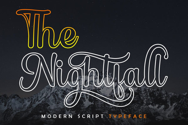 The NIghtfall Outline Font Muhajir 
