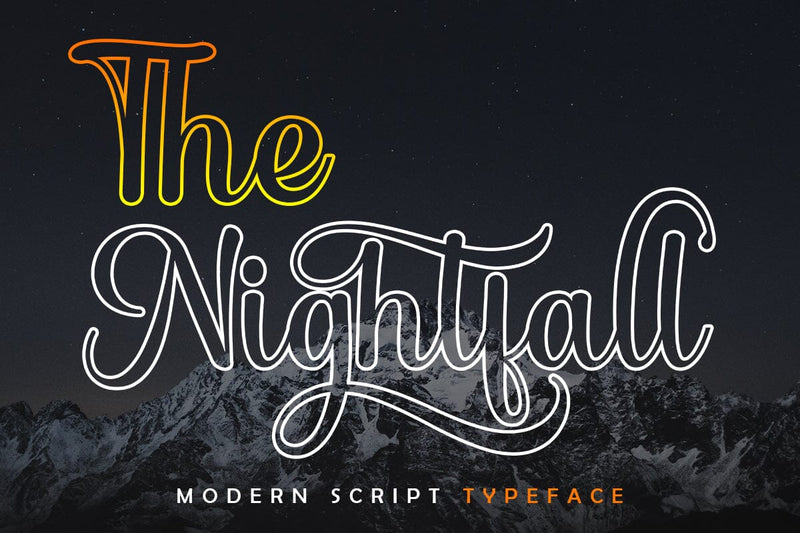 The NIghtfall Outline Font Muhajir 