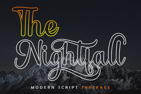 The NIghtfall Outline Font Muhajir 