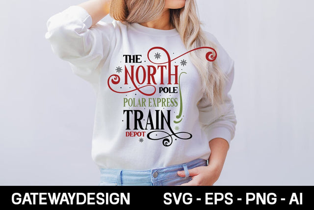 The North Pole Polar Express Train Depot svg design SVG designmaster24 