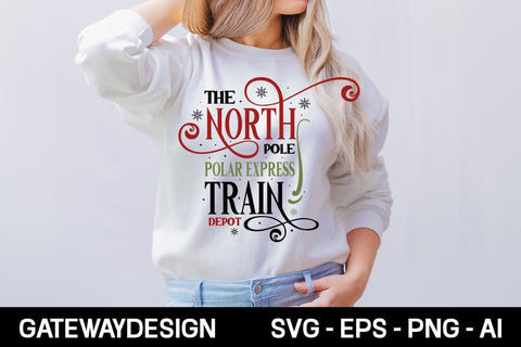 The North Pole Polar Express Train Depot svg design SVG designmaster24 