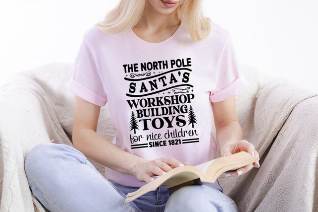 The north pole santas workshop building toys for nice children since 1821 SVG Angelina750 