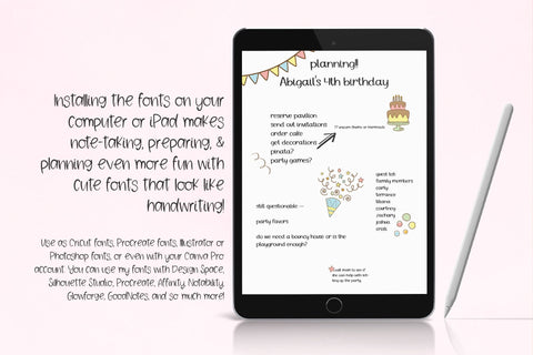 The Note Taking Font Bundle Font Beck McCormick 