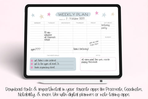 The Note Taking Font Bundle Font Beck McCormick 