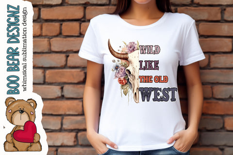 The Old West Sublimation design Sublimation Boo Bear Designz 