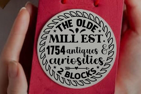 The olde mill est. 1754 antiques & curiosities 2 blocks SVG Angelina750 