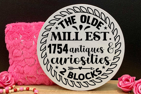 The olde mill est. 1754 antiques & curiosities 2 blocks SVG Angelina750 