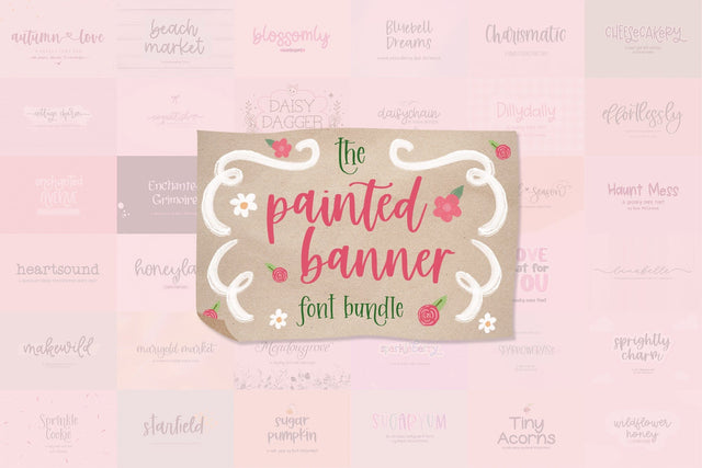 The Painted Banner Font Bundle Font Beck McCormick 