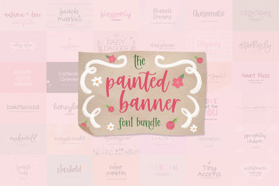 The Painted Banner Font Bundle Font Beck McCormick 