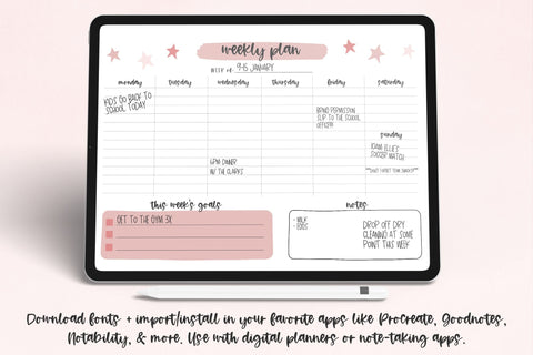 The Planner Font Bundle Volume 2 Font Beck McCormick 