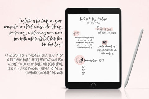 The Planner Font Bundle Volume 2 Font Beck McCormick 