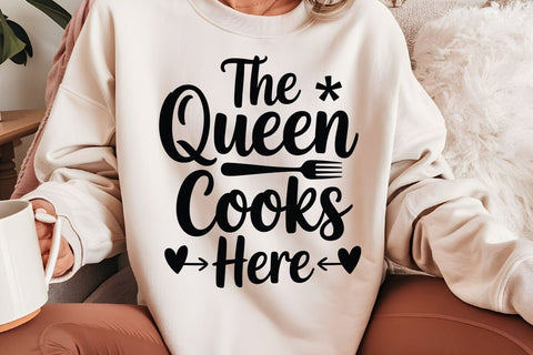 The Queen Cooks Here SVG Angelina750 