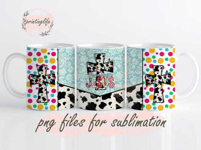 THE REAL GIFT IS JESUS Mug Wrap Design, Instant Digital Design Download Mug Wrap Design, Mug Design PNG Sublimation PrintingLife 