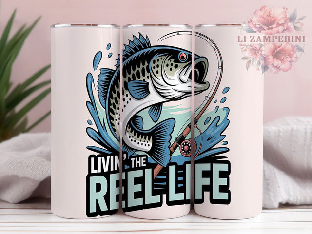 The Reel Life Fishing Tumbler Wrap, The Reel Life PNG, 20oz Skinny Tumbler Design, Fisherman Gift Sublimation, Outdoor Sports Tumbler Wrap, Reel Life Fishing Wrap Sublimation Li Zamperini 