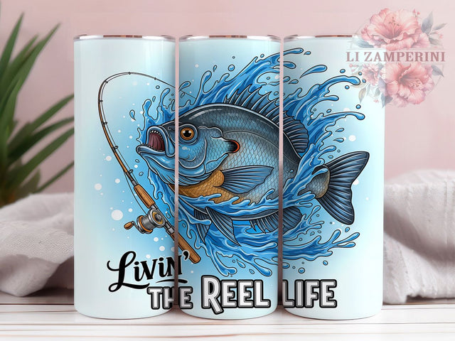 The Reel Life Fishing Tumbler Wrap, The Reel Life PNG, 20oz Skinny Tumbler Design, Fisherman Gift Sublimation, Outdoor Sports Tumbler Wrap, Reel Life Fishing Wrap Sublimation Li Zamperini 