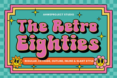 The Retro Eighties Font ahweproject 