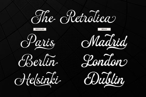 The Retrolica Script Font Zane Studio55 