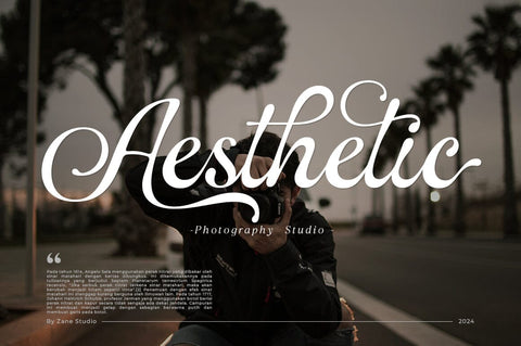 The Retrolica Script Font Zane Studio55 
