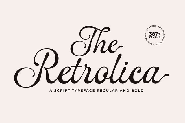 The Retrolica Script Font Zane Studio55 