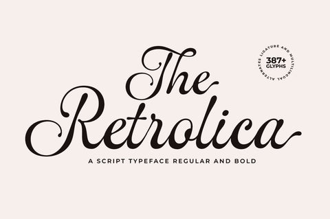 The Retrolica Script Font Zane Studio55 