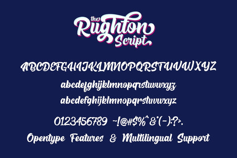 The Rughton - Strong Bold Script Font Mozzatype 