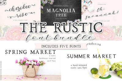 The Rustic Font Bundle Font Beck McCormick 