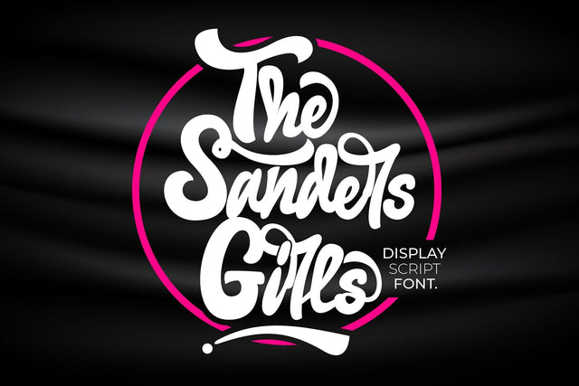 The Sanders Girls - a cute script font Font Mozzatype 
