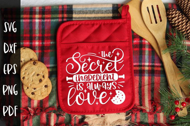 The Secret Ingredient is Always Love, Christmas Potholders SVG CraftLabSVG 
