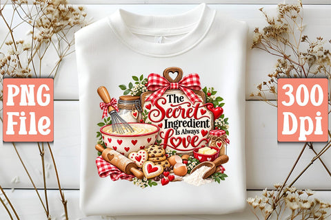 The Secret Ingredient Is Always love PNG Sublimation Craftlabsvg24 