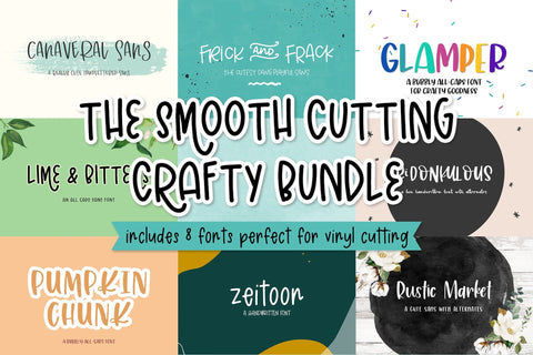 The Smooth Cutting Crafty Font Bundle Font Beck McCormick 