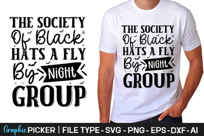 The Society Of Black Hats A Fly By Night Group SVG Cut File, Halloween SVG Design, SVG DesignPlante 503 