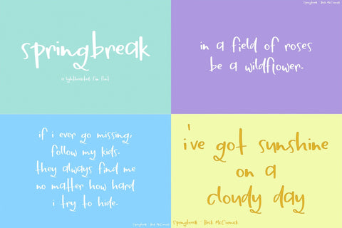 The Spring Font Bundle Font Beck McCormick 