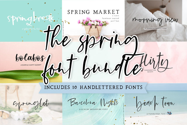 The Spring Font Bundle Font Beck McCormick 