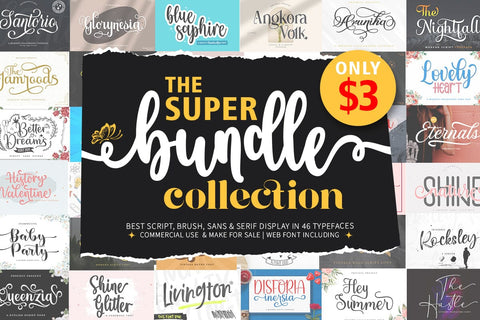 The Super Font Collection Bundle Font Muhajir 