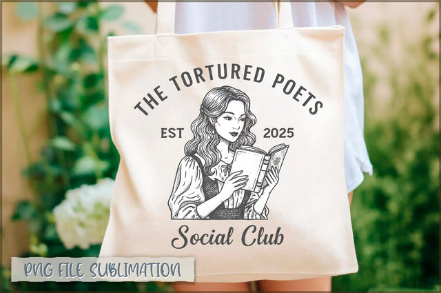 The tortured poets est 2025 social club Tote bag Sublimation Shetara Begum 