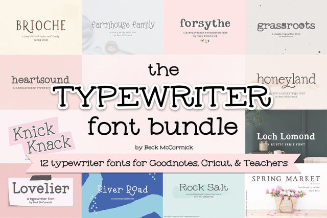 The Typewriter Font Bundle Font Beck McCormick 