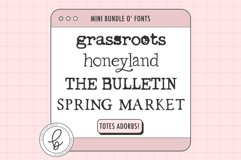 The Typewriter Font Mini Bundle Font Beck McCormick 