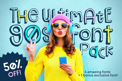 The Ultimate 90s Font Pack Font Denise Chandler 