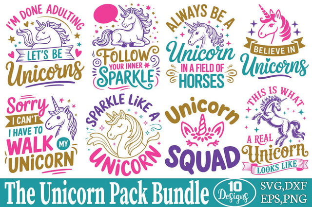 The Unicorn Pack Svg Bundle SVG Angelina750 