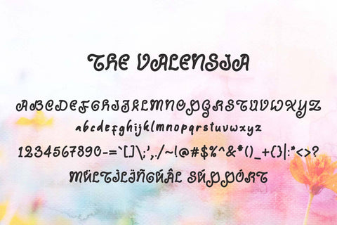 The Valensia Font Prasetya Letter 