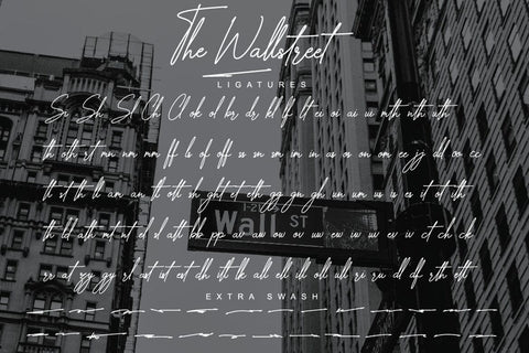 The Wallstreet - Signature Font Font studioalmeera 