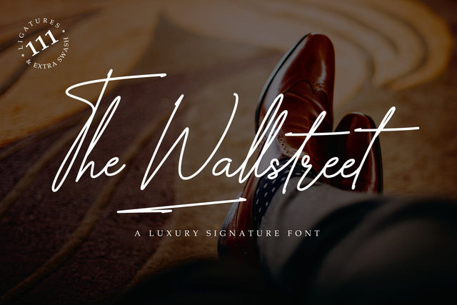 The Wallstreet - Signature Font Font studioalmeera 