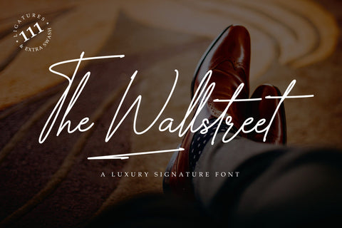 The Wallstreet - Signature Font Font studioalmeera 