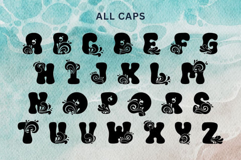 The Wave - Groovy decorative font Font AnningArts Design 