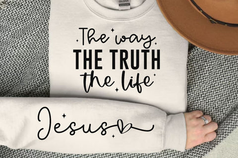 The way the truth the life Sleeve SVG Design, Christian Sleeve SVG, Faith SVG Design, Jesus Sleeve SVG SVG Regulrcrative 