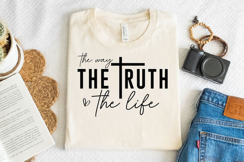 The way the truth the life Sleeve SVG Design, Christian Sleeve SVG, Faith SVG Design, Jesus Sleeve SVG SVG Regulrcrative 