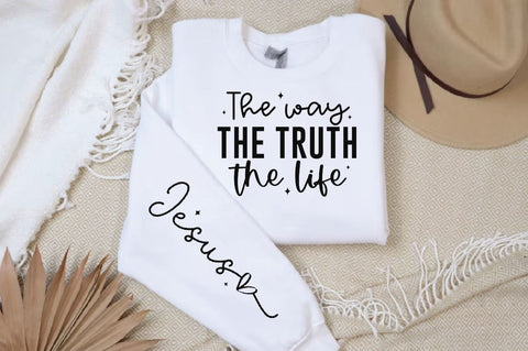 The way the truth the life Sleeve SVG Design, Christian Sleeve SVG, Faith SVG Design, Jesus Sleeve SVG SVG Regulrcrative 